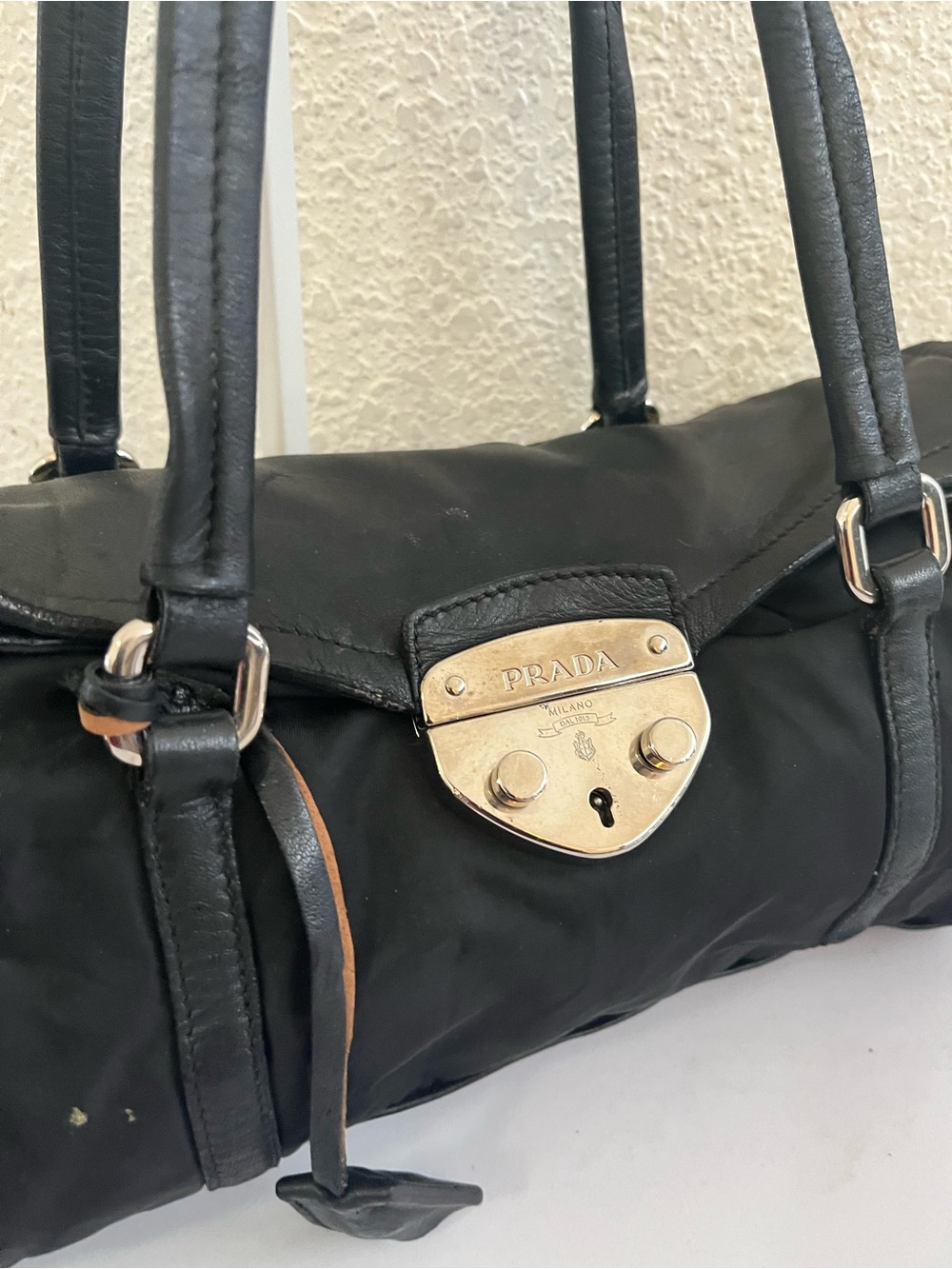Prada nylon vintage pushlock shoulder bag - Picture 11 of 12
